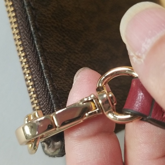 Michael Kors Signature Wristlet In Brown - Picture 7 of 10